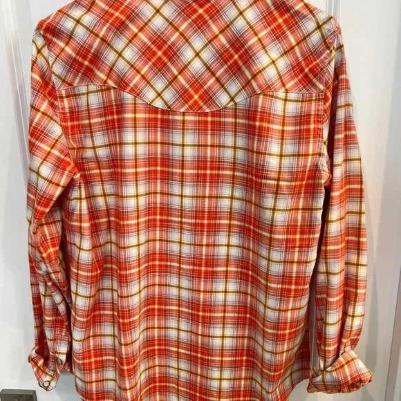 Tecovas Orange and Yellow Plaid Shirt - Picture 2 of 3